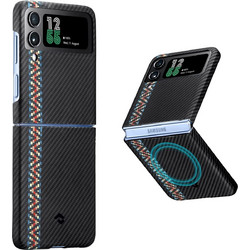 Pitaka Fusion Weaving MagEZ Case 3 - MagSafe Θήκη Aramid Fiber Body Samsung Galaxy Z Flip4 - 0.95mm - 600D - Rhapsody (FRFLIP4)