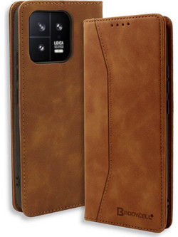 Bodycell Pu Leather Book Brown (Xiaomi 13)
