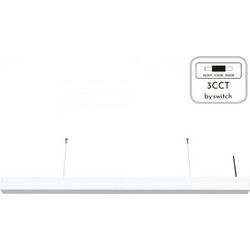 InLight Κρεμαστό Φωτιστικό Οροφής Ράγα Μονόφωτο LED Λευκό 6072-180-WH
