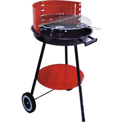 Ψησταριά Μπάρμπεκιου Στρόγγυλη 76Χ46Χ46cm Red-Black Μέταλλο