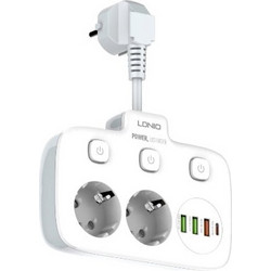 LDNIO SE2435 Πολύπριζο με θύρα 3USB /1Type-C (EU) Άσπρο