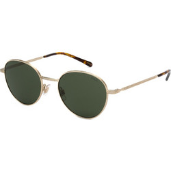 Polo Ralph Lauren PH3144 9211/71 Ανδρικά Γυαλιά Ηλίου Στρογγυλά Μεταλλικά Ασημί με Πράσινο Polarized Φακό