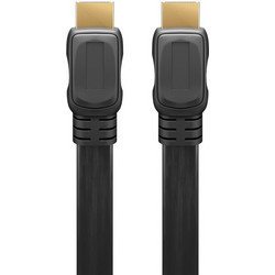 Goobay Καλώδιο HDMI 2.0 Flat HDMI Male to HDMI Male 2m Black 61279