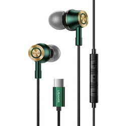 Usams US-SJ482 Handsfree In-Ear USB-C Green