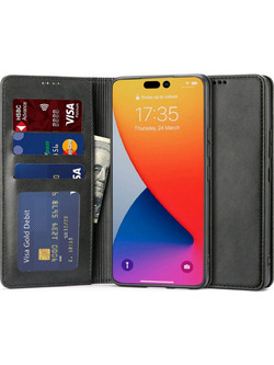 Tech-Protect Magnet Wallet Case Black (iPhone 14 Pro)