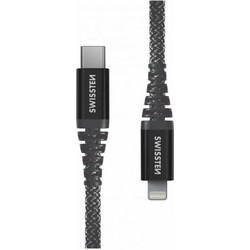 Swissten 71544010 Braided USB-C to Lightning Cable 1.5m Black SW71544010