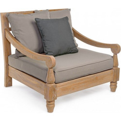 Kare Design Πολυθρόνα Κήπου Μασίφ Ξύλο Μπεζ 0805140