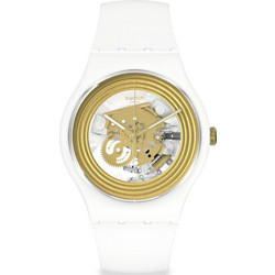 Swatch Γυναικείο Ρολόι με Λευκό Καουτσούκ Λουράκι SO29W107