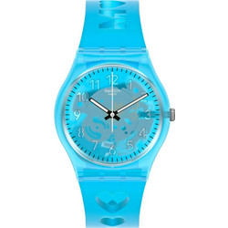 Swatch Γυναικείο Ρολόι με Μπλε Καουτσούκ Λουράκι GZ353