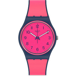 Swatch Pink Gum Γυναικείο Ρολόι με Φούξια Καουτσούκ Λουράκι GN264