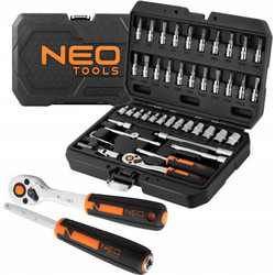 NEO 10-004 Σετ Καστάνια με Καρυδάκια 1/4" 46τ