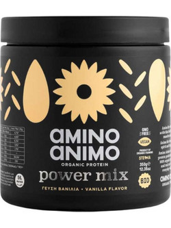 Amino Animo Organic Power Mix Vanilla Φυτική Πρωτεΐνη Χωρίς Λακτόζη & Γλουτένη 350gr