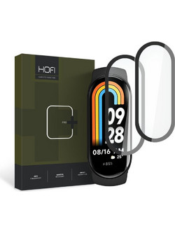 HOFI HYBRID PRO+ (9490713935378) Τζαμάκι προστασίας οθόνης για XIAOMI SMART BAND 8 / 8 NFC, μαύρο, 2τμχ