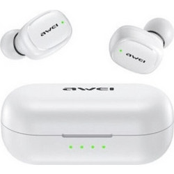 Awei T13 Pro Ακουστικά Bluetooth In Ear Ανθεκτικά στο Νερό White