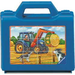 Παιδικό Puzzle Ravensburger Κύβοι Οχήματα Στο Αγρόκτημα 12 Κομμάτια 07432]