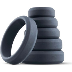 Boners Large Cock Ring Σετ Δαχτυλίδια Πέους Σιλικόνης Μαύρα 6τμχ