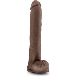 Blush Au Naturel Daddy Ρεαλιστικό Dildo με Βεντούζα & Όρχεις 35.5cm Καφέ