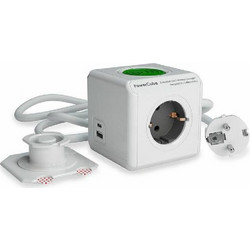 Πολύπριζο με 3 Πρίζες ασυρματη φορτιση & usb Allocacoc