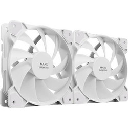 Mars Gaming MF PRO X2 Case Fan 120mm με Σύνδεση 3-Pin 4-Pin PWM 2τμχ White