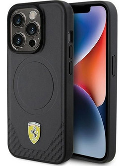 Θήκη Ferrari FEHMP15LPTEK για Iphone 15 Pro Back Cover Carbon Black