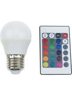 Λαμπτήρας Led Smart G45427RGBWN E27 4W RGB/3000K 300lm White Aca