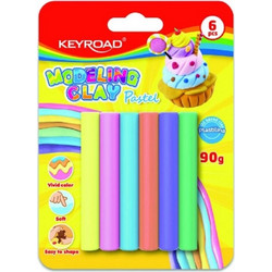 Keyroad Πλαστελίνη Pastel 6 Χρώματα