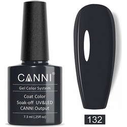 Canni 132 Dark Grey Ημιμόνιμο Βερνίκι Νυχιών 7.3ml