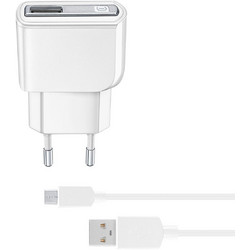 Cellular Line Φορτιστής με Καλώδιο Micro USB με Θύρα USB-A 10W White
