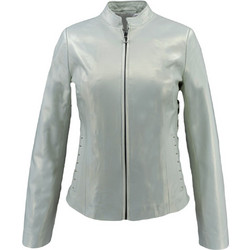 Leather 100 Γυναικείο Μπουφάν Χειμωνιάτικο Κοντό Γκρι 07-W-HARI