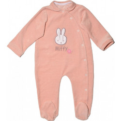 Miffy Des.52 Φορμάκι Μακρυμάνικο για Κορίτσι Βελουτέ Ροζ 48-8750