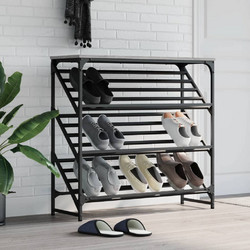 vidaXL Παπουτσοθήκη Μεταλλική Μ90xΠ30xΥ85cm 833431