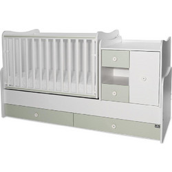 Lorelli MiniMax New Πολυμορφική Κούνια για Στρώμα 72x190cm White Milky Green 10150500040A