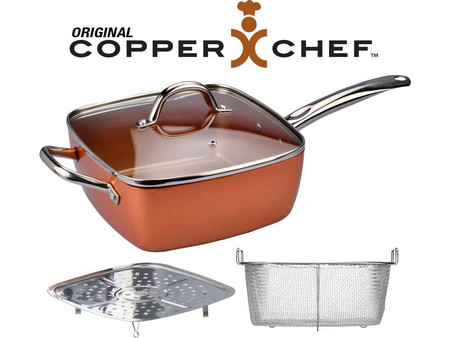 Πολυλειτουργικό Βαθύ Τετράγωνο Τηγάνι - Copper Chef Original