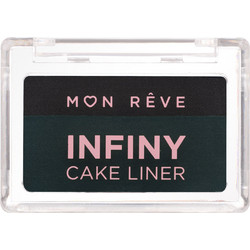 Mon Reve Infiny Cake Liner 02 Deep Jungle & Black Eyeliner Gel 3gr
