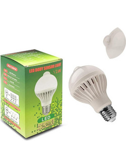 LED Λάμπα E27 12W 960lm 220V με Ανιχνευτή Κίνησης 360 σε Ψυχρό Λευκό Φωτισμό 6500K DP-600-506