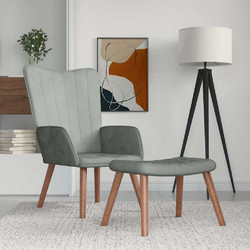 vidaXL Πολυθρόνα Relax με Υποπόδιο Βελούδινη 327666