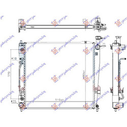 Ψυγειο Νερου 2.0-2.2 Crdi Πετρελαιο Αυτοματο (510x480x26) (ΤΥΠΟΥ HALLA) Hyundai Santa Fe 12-16 - 369106310