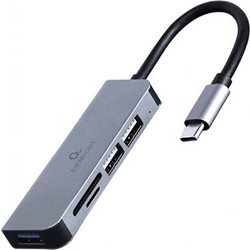 Gembird UHB-CM-CRU3P1U2P2-01 USB Hub 3.0 USB-C με 5 Θύρες USB-A / Card Reader