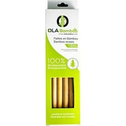 OLA BAMBOO BOX OF 12 BAMBOO STRAWS ΚΑΛΑΜΑΚΙΑ ΑΠΟ ΦΥΣΙΚΟ ΜΠΑΜΠΟΥ LAST PIECES