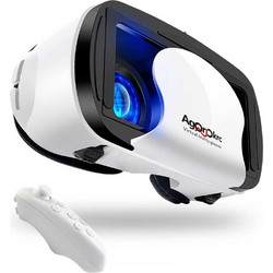 TONIWA - 3D Virtual Reality Glasses 3D VR Headset με ποιότητα εικόνας 2K HD & Anti-Blue Light 3D VR εικονικής πραγματικότητας για παιχνίδια & ταινίες με τηλεχειριστήριο Συμβατά με τηλέφωνο Android & i