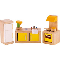 Hape Happy Family Ξύλινη Κουζίνα 7τμχ E3453