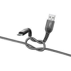 Καλώδιο Φόρτισης Cellular Line Braided microUSB 2m - Μαύρο