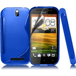 Θήκη TPU Gel S-Line για HTC Οne SV Μπλέ (OEM)