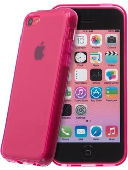 Iphone 5C Gel TPU Θήκη Διαφανής Φούξια I5CGTCCM OEM