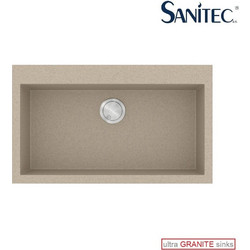Sanitec Ultra Granite 808 Υποκαθήμενος Νεροχύτης Γρανίτη Ματ Sabbia 79x50cm