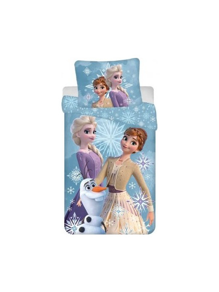 Σετ Παπλωματοθήκη Jerry Fabrics Disney Frozen White Snowflake 140*200 εκ. + Μαξιλαροθήκη 70*90εκ. (035344)