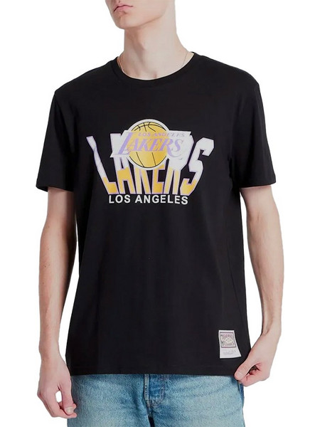 MITCHELL & NESS NBA RETRODOME LOS ANGELES LAKERS TEE BLACK