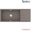 Sanitec Ultra Granite 817 Επικαθήμενος Νεροχύτης Γρανίτη Αντιστρεφόμενος Ματ Sienna 116x50cm