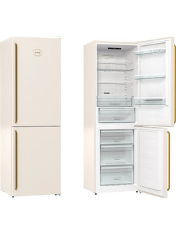 Gorenje NRK6202CLI Retro Ψυγειοκαταψύκτης 331lt No Frost Υ200xΠ60xΒ64cm Μπεζ