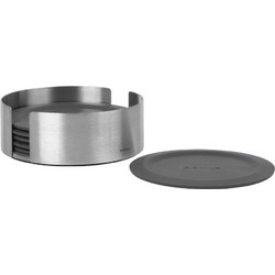 Blomus LARETO Σουβέρ Σιλικόνης Με Inox Βάση Σετ 6 Τμχ O11,2x4 - Magnet